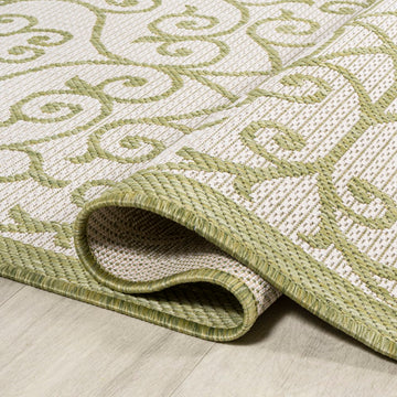 Madrid Vintage Filigree Textured Weave Indoor/outdoor Area Rug